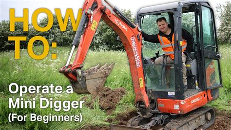 youtube operate mini excavator|mini excavator controls run through.